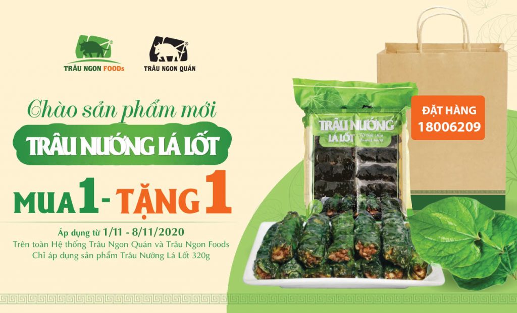 Trâu nướng lá lốt